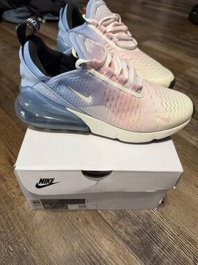Nike Air Max 270 Gradient Pastel Sneakers - Blue, Pink & White